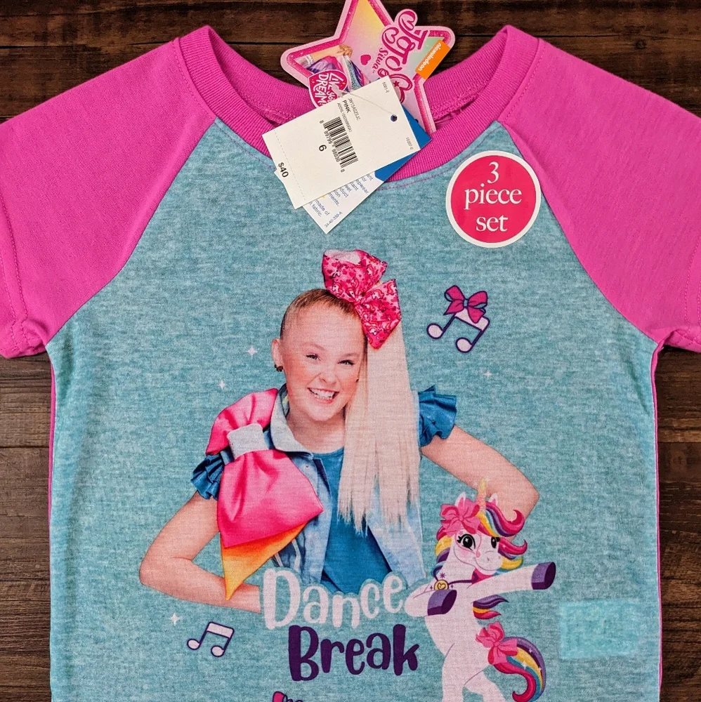 NWT JoJo Siwa 3-Piece Pajama Set